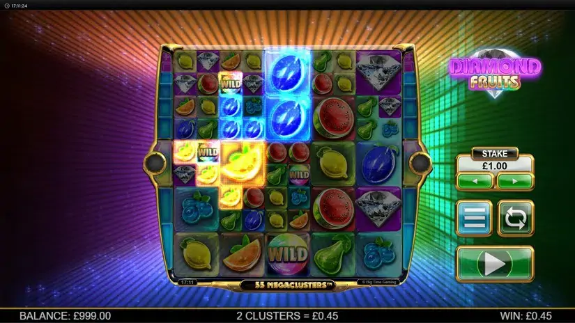 Diamond Fruits Megaclusters slot screenshot 2