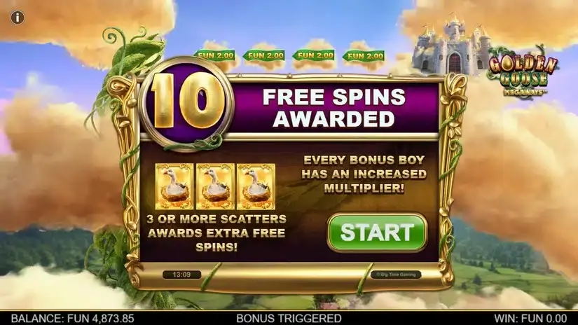 Golden Goose Megaways slot screenshot 2