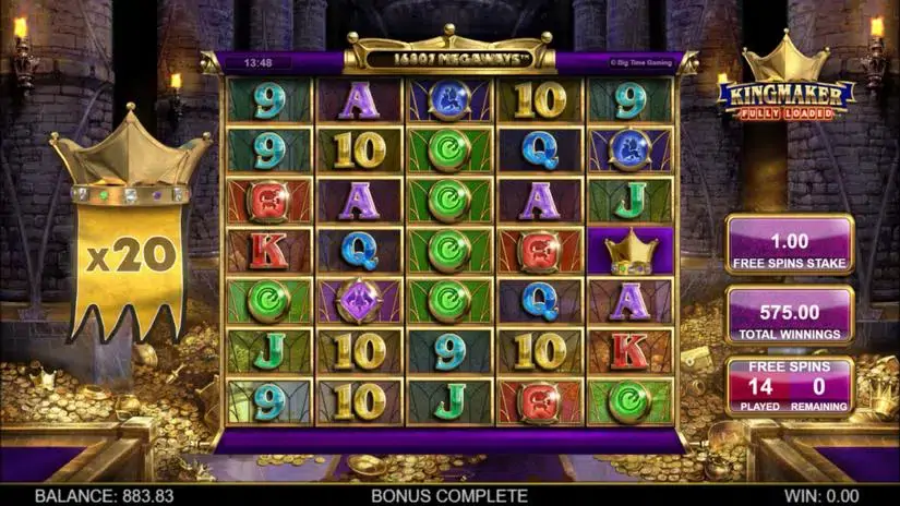 Kingmaker Fully Loaded Megaways slot screenshot 5