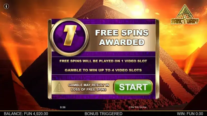 Sanctuary slot screenshot 2