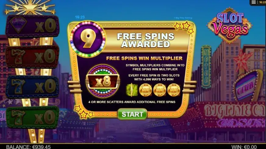 Slot Vegas Megaquads slot screenshot 3