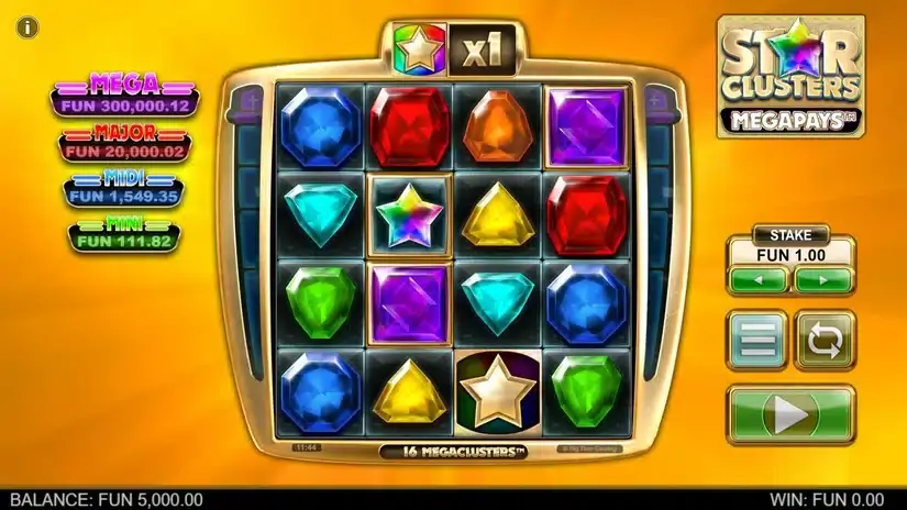 Star Clusters Megapays slot screenshot 