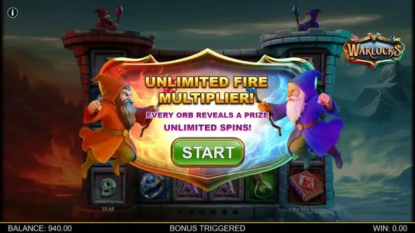 Warlocks slot screenshot 2