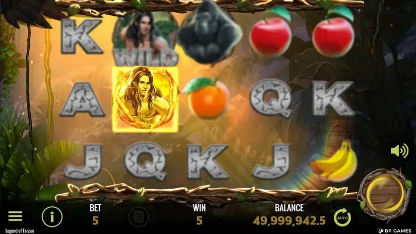 Legend of Tarzan slot screenshot 3