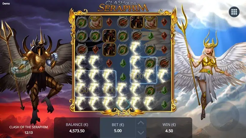 Clash of the Seraphim slot screenshot 2