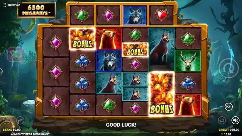Almighty Bear Megaways slot screenshot 2