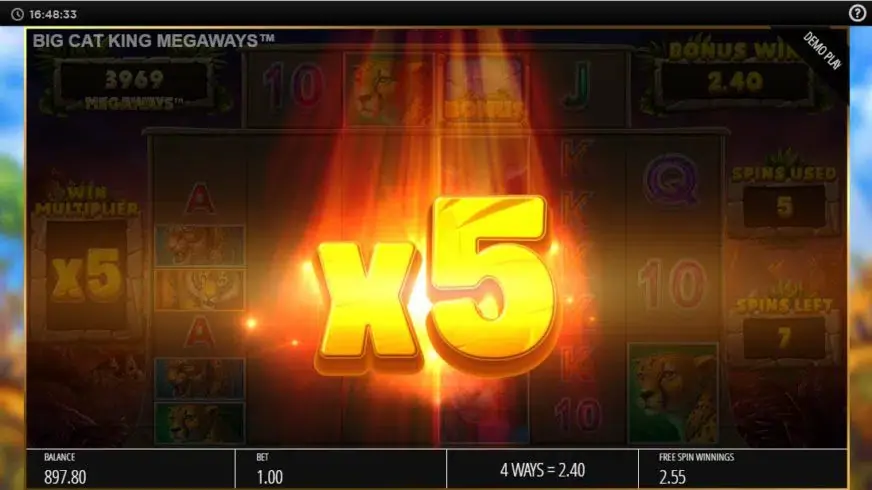 Big Cat King Megaways slot screenshot 4