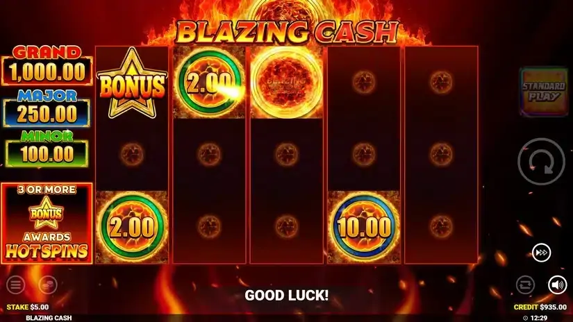 Blazing Cash slot screenshot 4