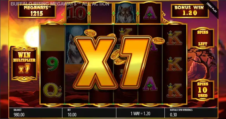 Buffalo Rising Megaways All Action slot screenshot 4