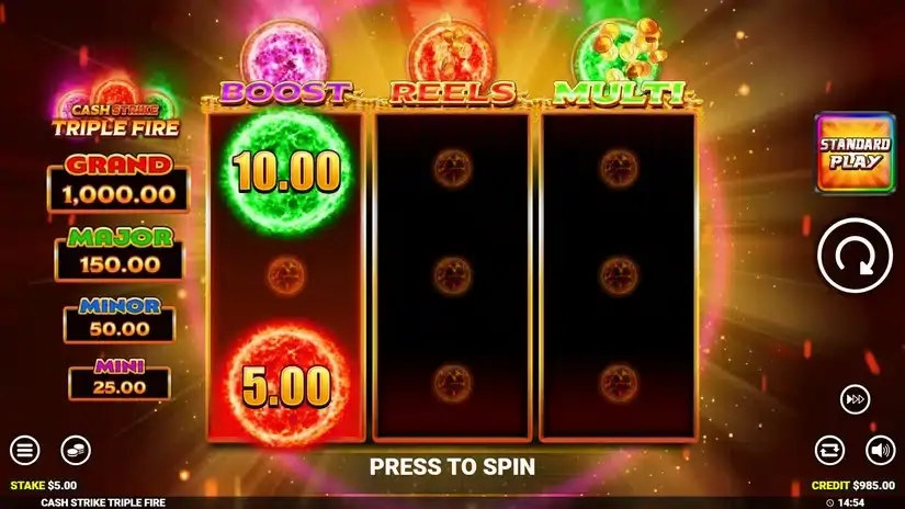 Cash Strike Triple Fire slot screenshot 3