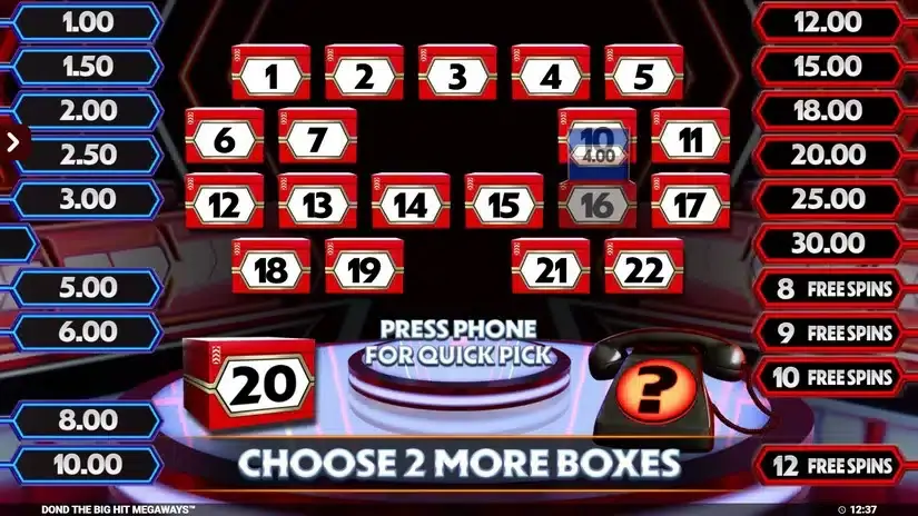 Deal Or No Deal The Big Hit Megaways slot screenshot 