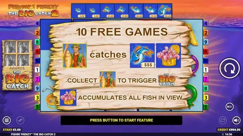 Fishin’ Frenzy The Big Catch 2 slot screenshot 4