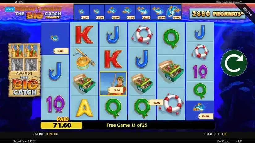 Fishin’ Frenzy The Big Catch Megaways slot screenshot 4