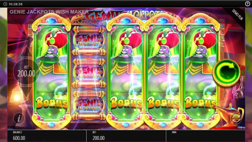 Genie Jackpots Wishmaker slot screenshot 3
