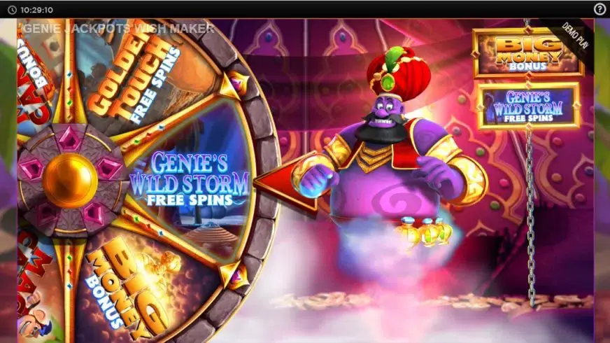 Genie Jackpots Wishmaker slot screenshot 4
