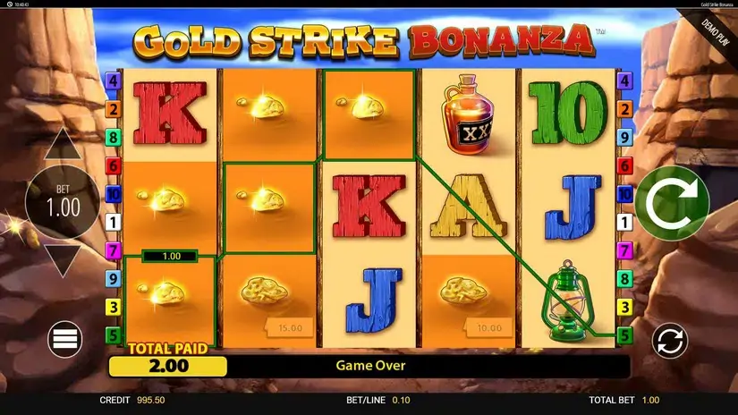Gold Strike Bonanza slot screenshot 2