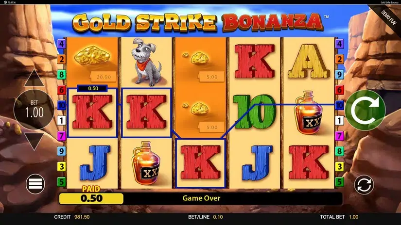 Gold Strike Bonanza slot screenshot 3