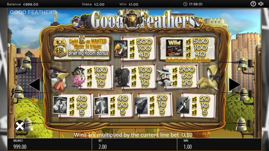 Good Feathers slot screenshot 2