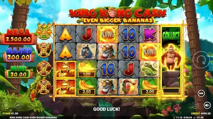 King Kong Cash Even Bigger Bananas slot screenshot 2