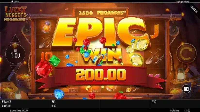 Lucky Nuggets Megaways slot screenshot 5