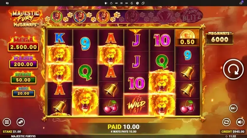 Majestic Fury Megaways slot screenshot 5