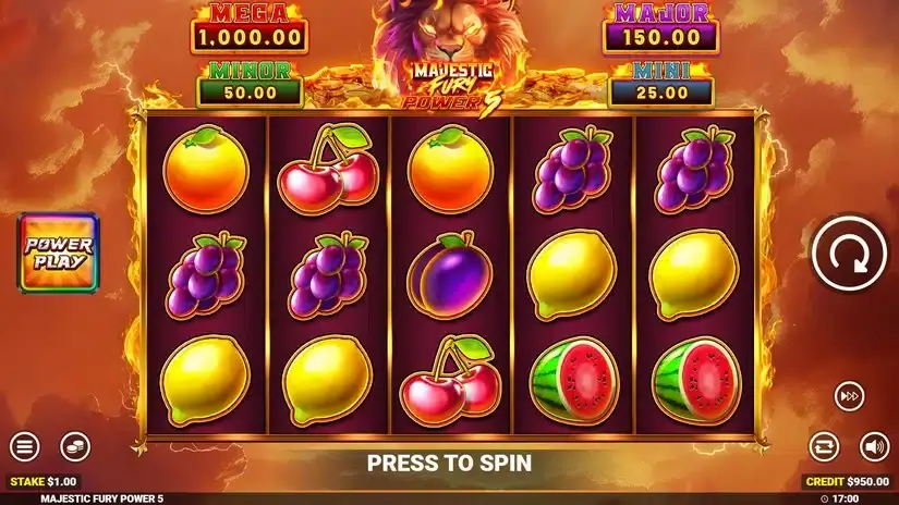 Majestic Fury Power 5 slot screenshot 