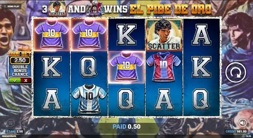 D10S Maradona slot screenshot 2