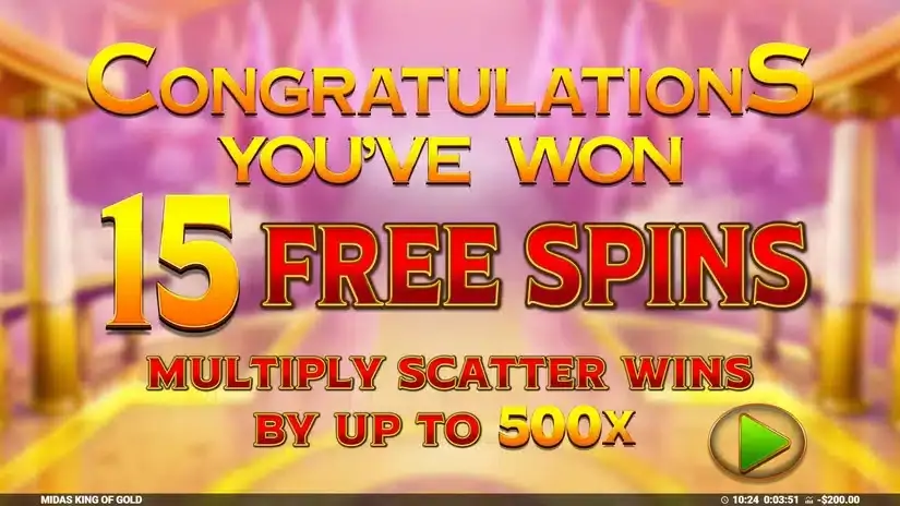 Midas King of Gold slot screenshot 3