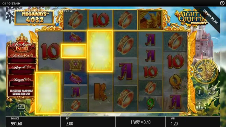 Mighty Griffin Megaways slot screenshot 3