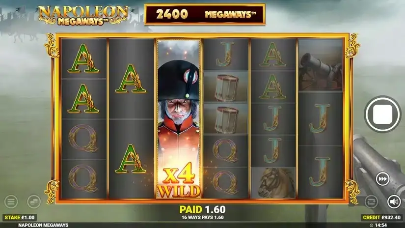 Napoleon Megaways slot screenshot 3