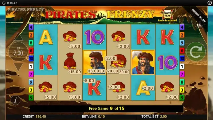 Pirates Frenzy slot screenshot 6