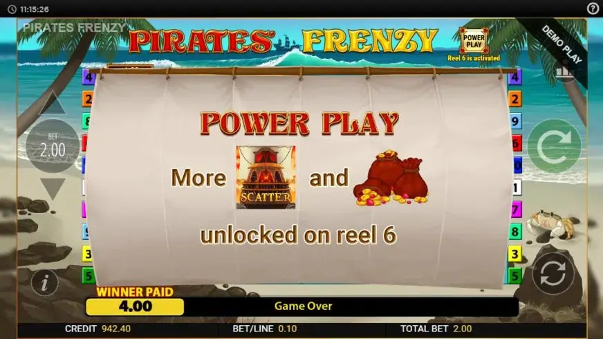 Pirates Frenzy slot screenshot 3