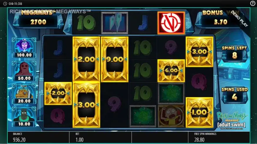 Rick and Morty Megaways slot screenshot 5