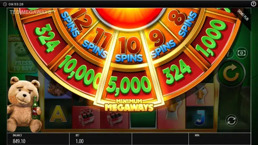 Ted Megaways slot screenshot 2
