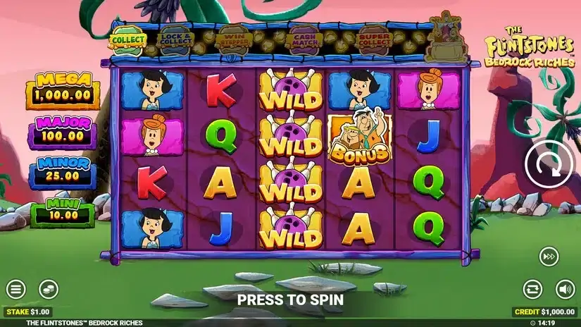 The Flintstones 2 Bedrock Riches slot screenshot 2
