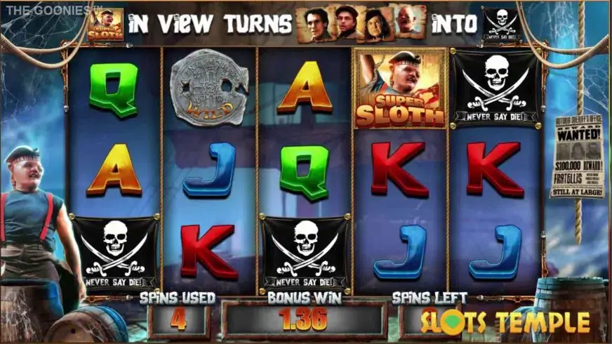 The Goonies slot screenshot 2