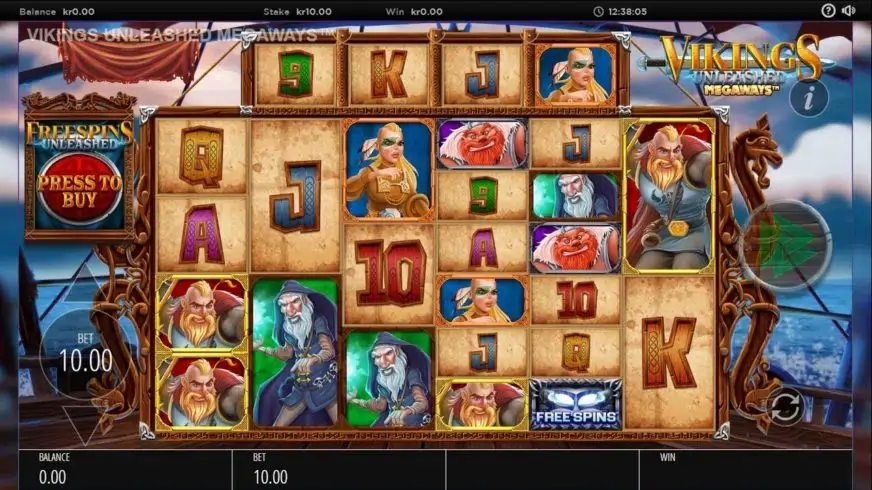 Vikings Unleashed Megaways slot screenshot 1
