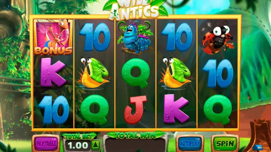 Wild Antics slot screenshot 1