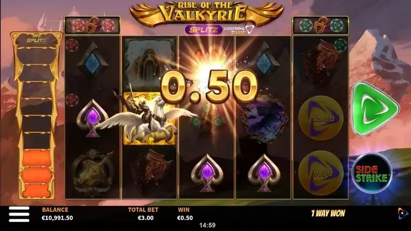 Rise of the Valkyrie Splitz™ Lightning Chase slot screenshot 2
