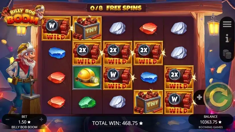 Billy Bob Boom slot screenshot 5