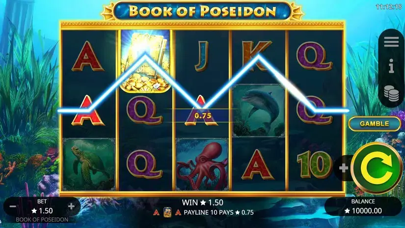 Book of Poseidon slot screenshot 2