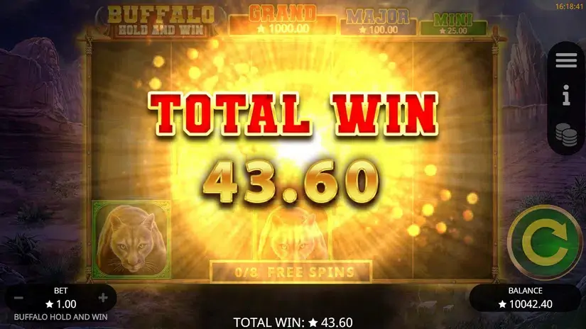 Buffalo Hold and Win slot screenshot 