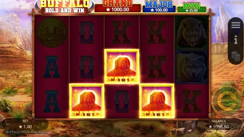 Buffalo Hold and Win slot screenshot 2