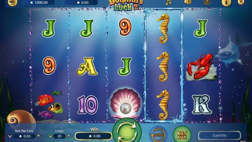 Dolphin’s Luck 2 slot screenshot 1