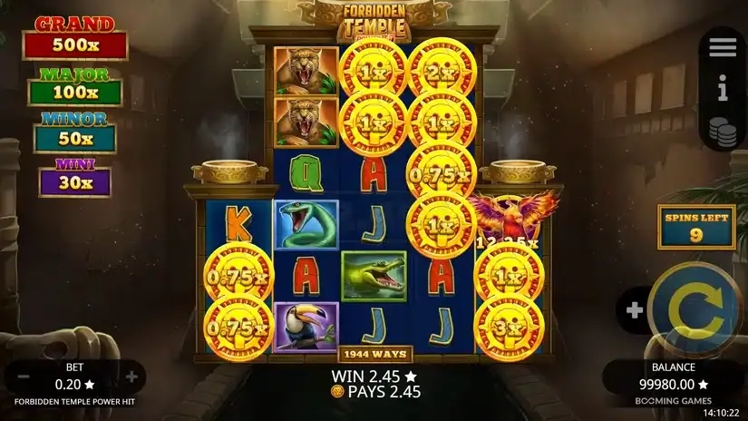 Forbidden Temple Power Hit slot screenshot 