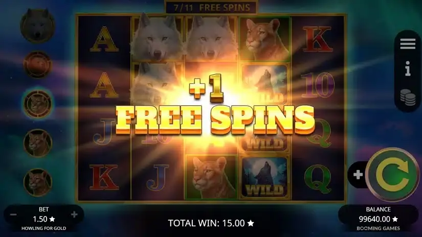 Howling For Gold slot screenshot 5