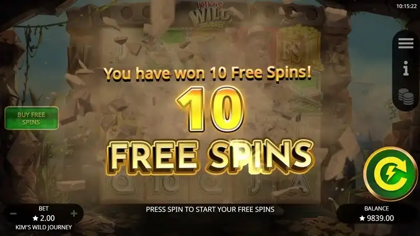 Kim’s Wild Journey slot screenshot 4