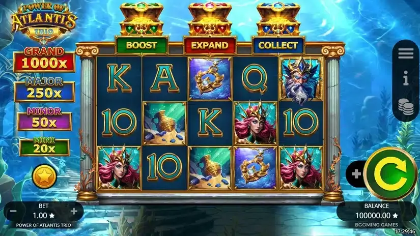 Power of Atlantis Trio slot screenshot 2