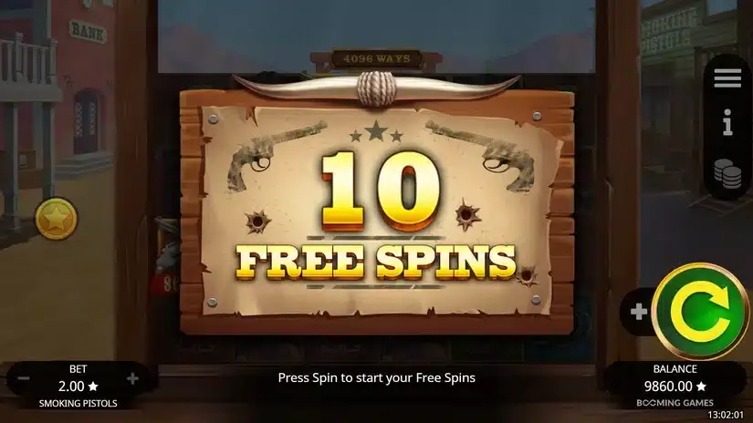 Smoking Pistols slot screenshot 3