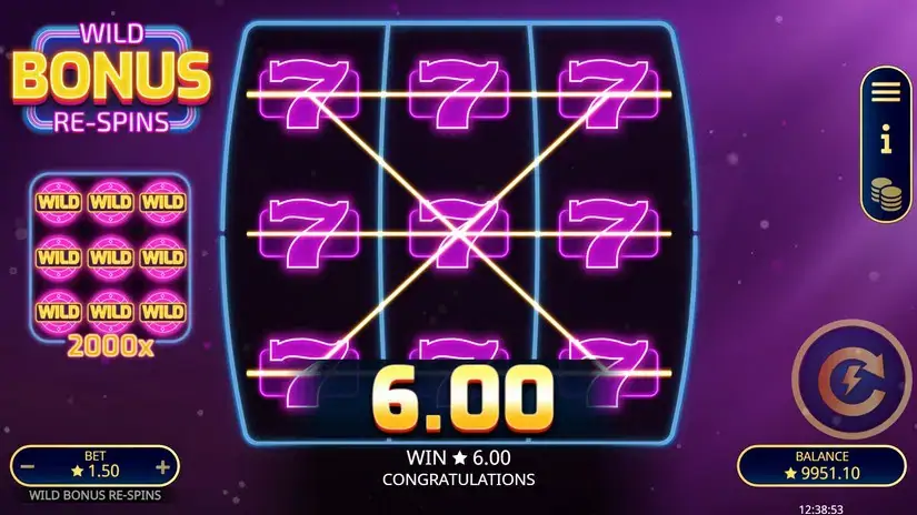 Wild Bonus Re-Spins slot screenshot 5